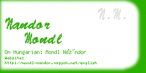 nandor mondl business card